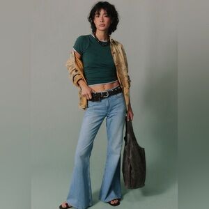 Free people We The Free Avalon Drapey Flare Jeans. NWT. Vertigo